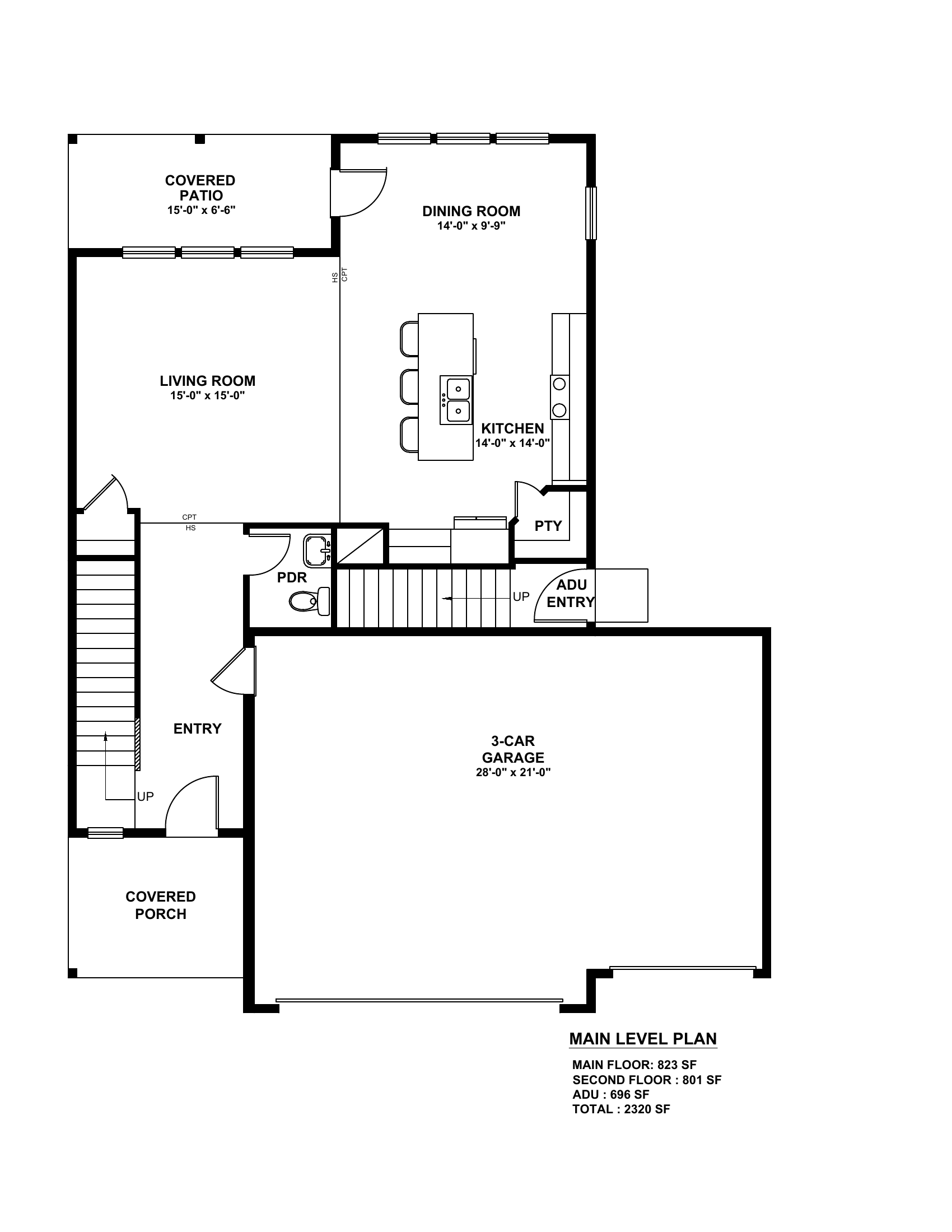 Lander floor plan - main floor