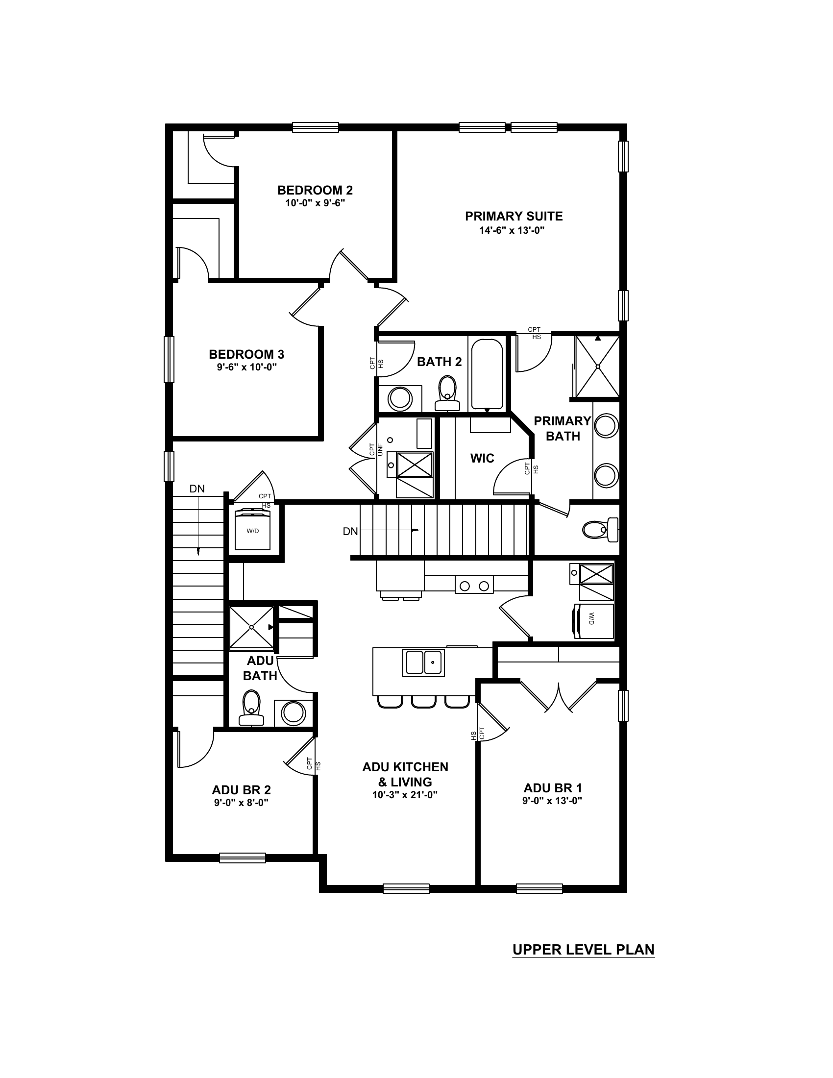 Lander floor plan - upper floor