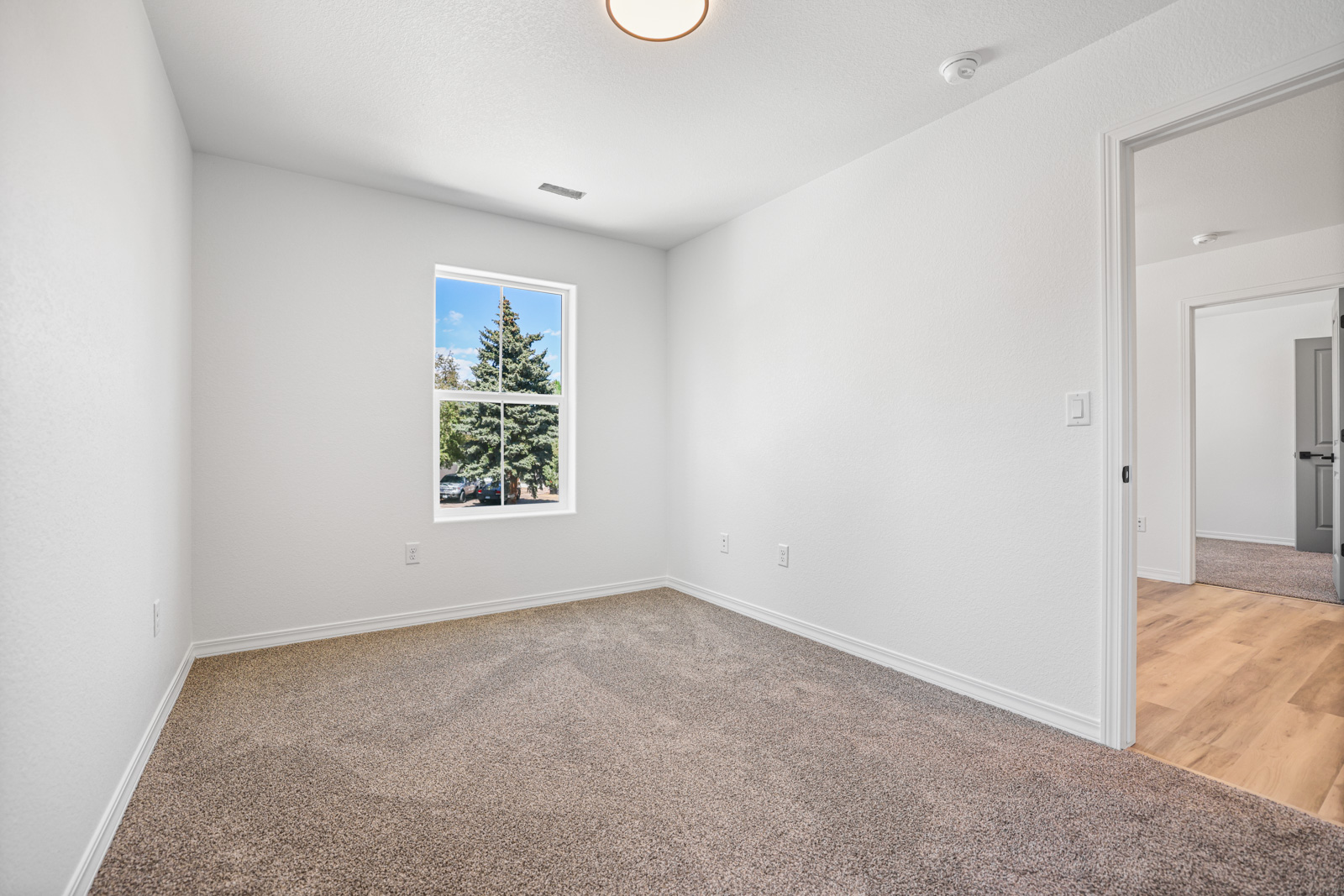 Lander ADU private bedroom with carpet and natural light